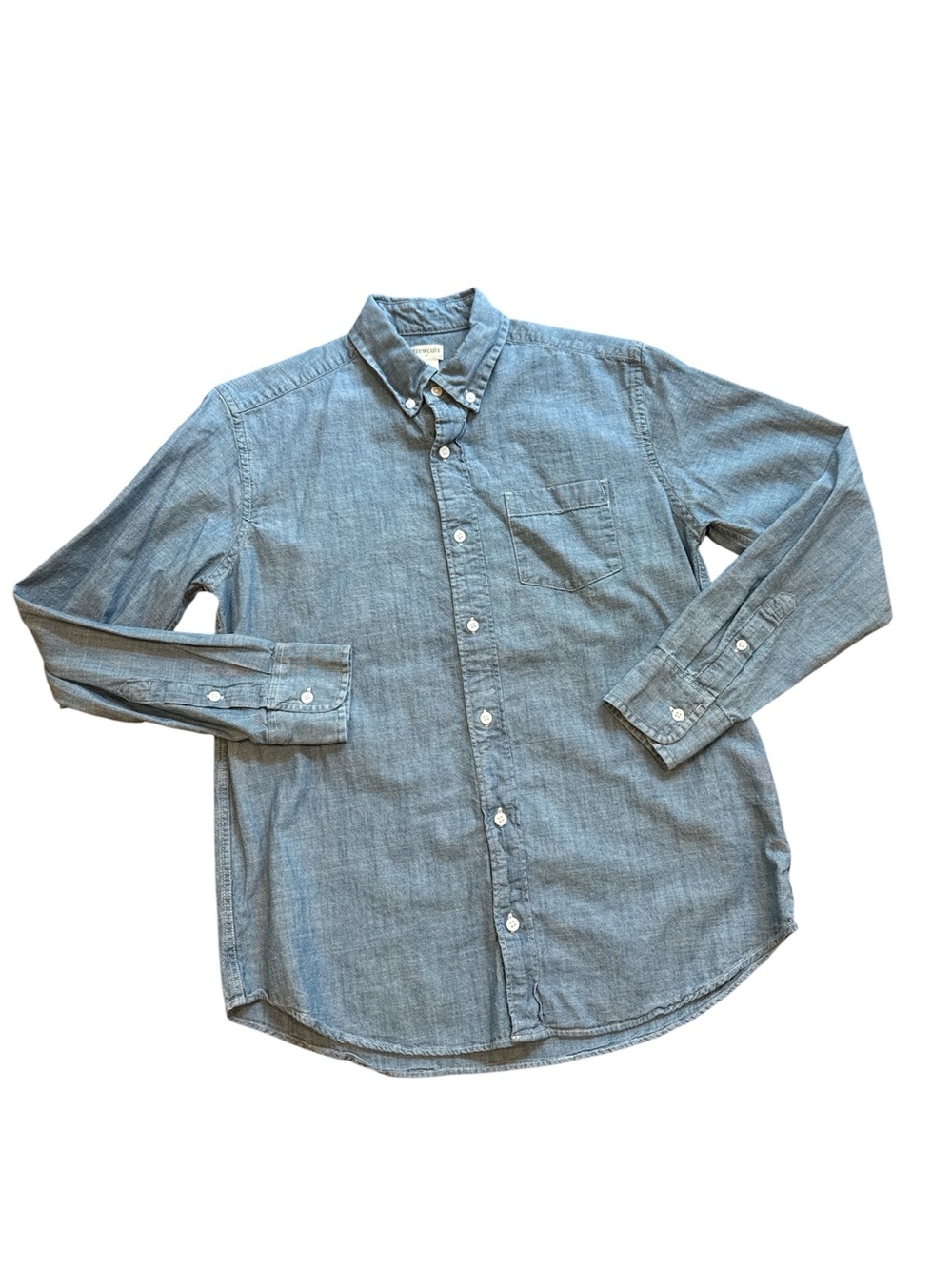 Crewcuts Light Blue Button-Down Chambray Shirt Size 14